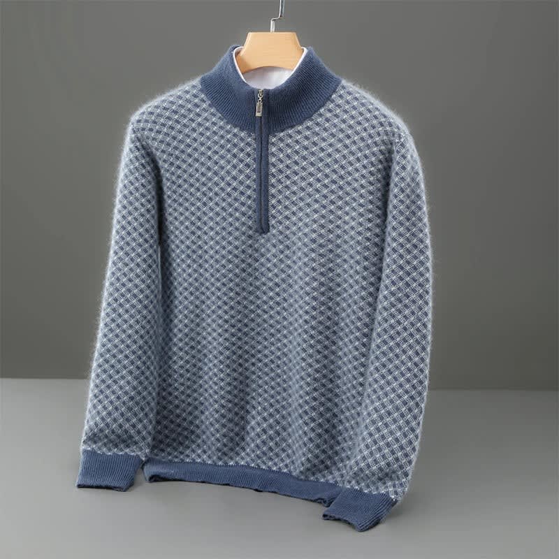 Merino Wool Diamond Quarter-Zip