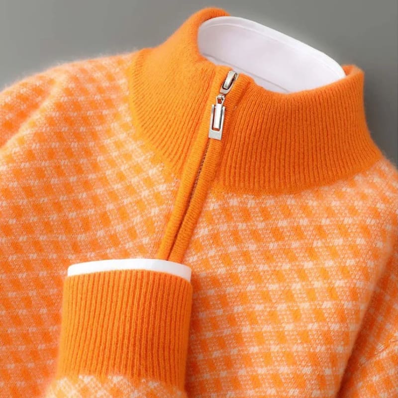 Merino Wool Diamond Quarter-Zip