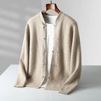 Frog Button Merino Wool Cardigan