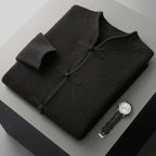 Frog Button Merino Wool Cardigan