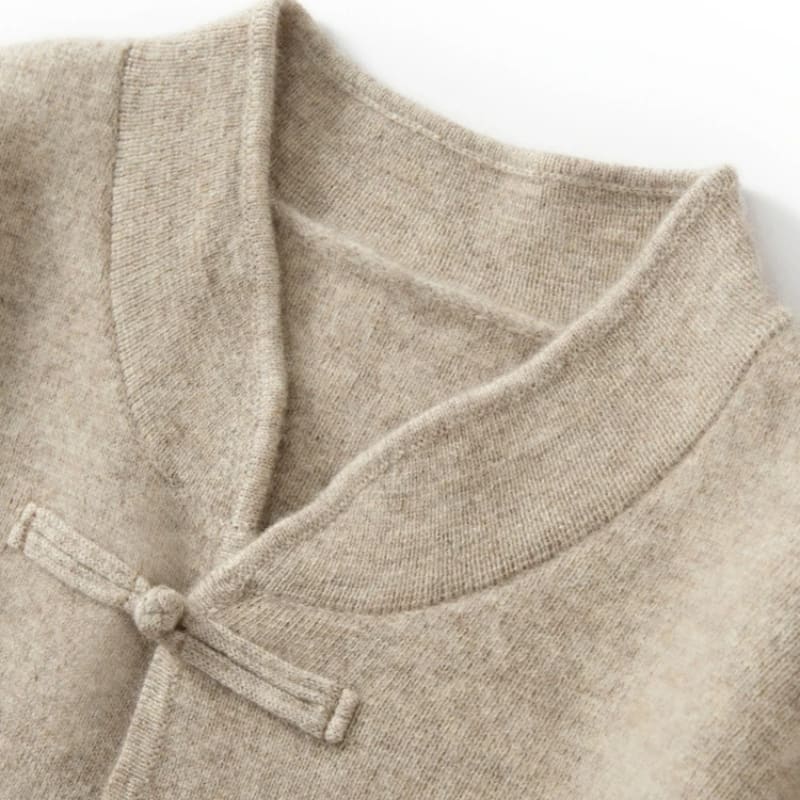 Frog Button Merino Wool Cardigan