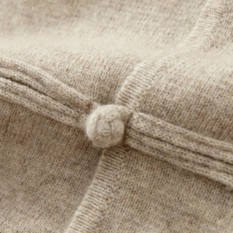 Frog Button Merino Wool Cardigan