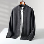 Frog Button Merino Wool Cardigan
