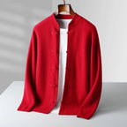 Frog Button Merino Wool Cardigan