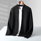 Frog Button Merino Wool Cardigan