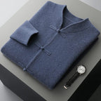 Frog Button Merino Wool Cardigan