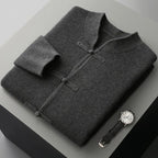 Frog Button Merino Wool Cardigan