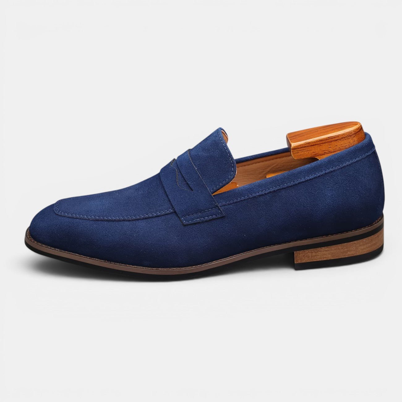 Suede Penny Loafers – Men's Slip-On Shoes - Secranzo