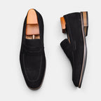 Suede Penny Loafers – Men's Slip-On Shoes - Secranzo