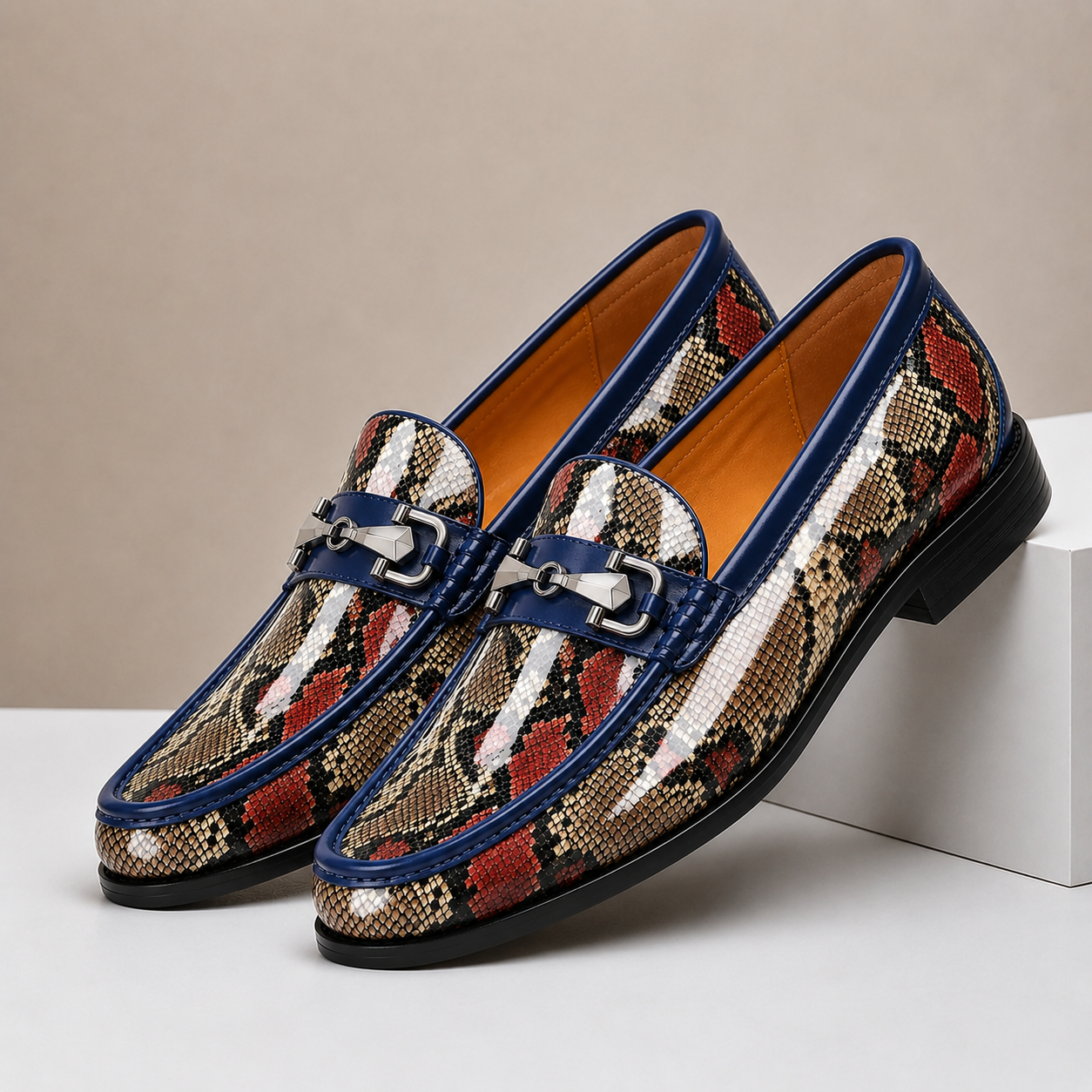 Braided Leather Polished Loafer