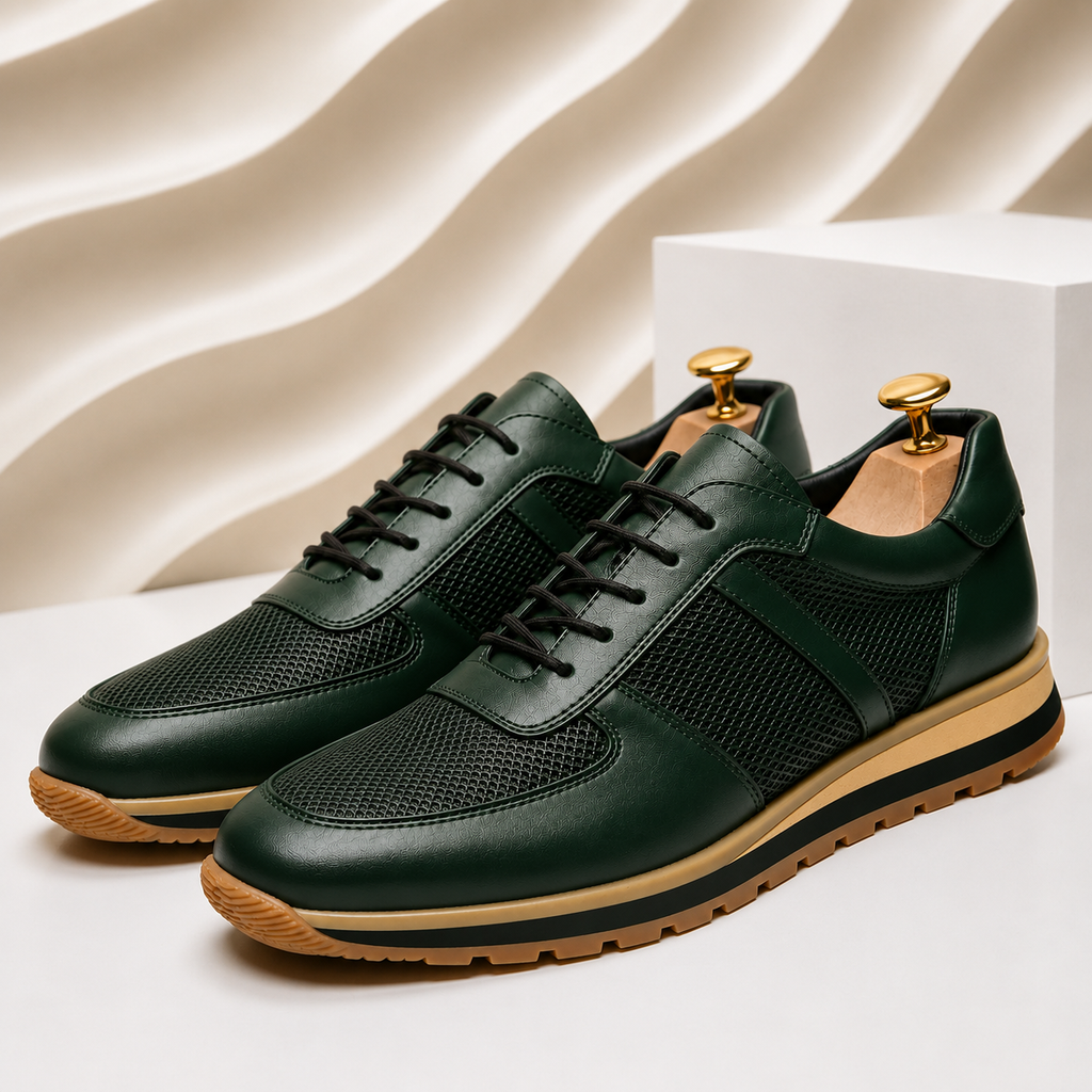Hand-Stitched Leather Dress Sneaker