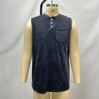 Vintage Washed Henley Tank Top