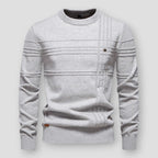 Structured Line Ribbed Knit Sweater