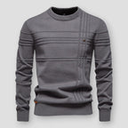Structured Line Ribbed Knit Sweater