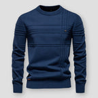 Structured Line Ribbed Knit Sweater