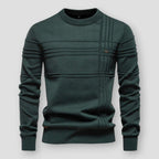 Structured Line Ribbed Knit Sweater