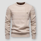Structured Line Ribbed Knit Sweater