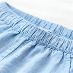 Cotton-Linen Drawstring Shorts