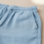 Cotton-Linen Drawstring Shorts