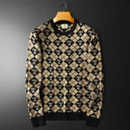 Retro Argyle Crew Neck Sweater