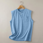 Vintage Washed Henley Tank Top