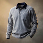 Fine Corduroy Long Sleeve Polo