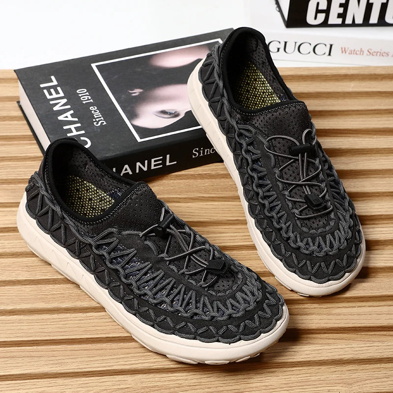 Woven Nylon Comfort Sandals