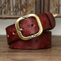 Anchor Embossed Cowhide Belt