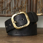 Anchor Embossed Cowhide Belt