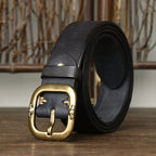 Anchor Embossed Cowhide Belt
