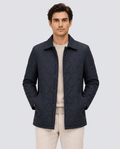 Men's Diamond Quilted Winter Jacket - Secranzo