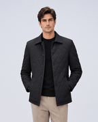 Men's Diamond Quilted Winter Jacket - Secranzo