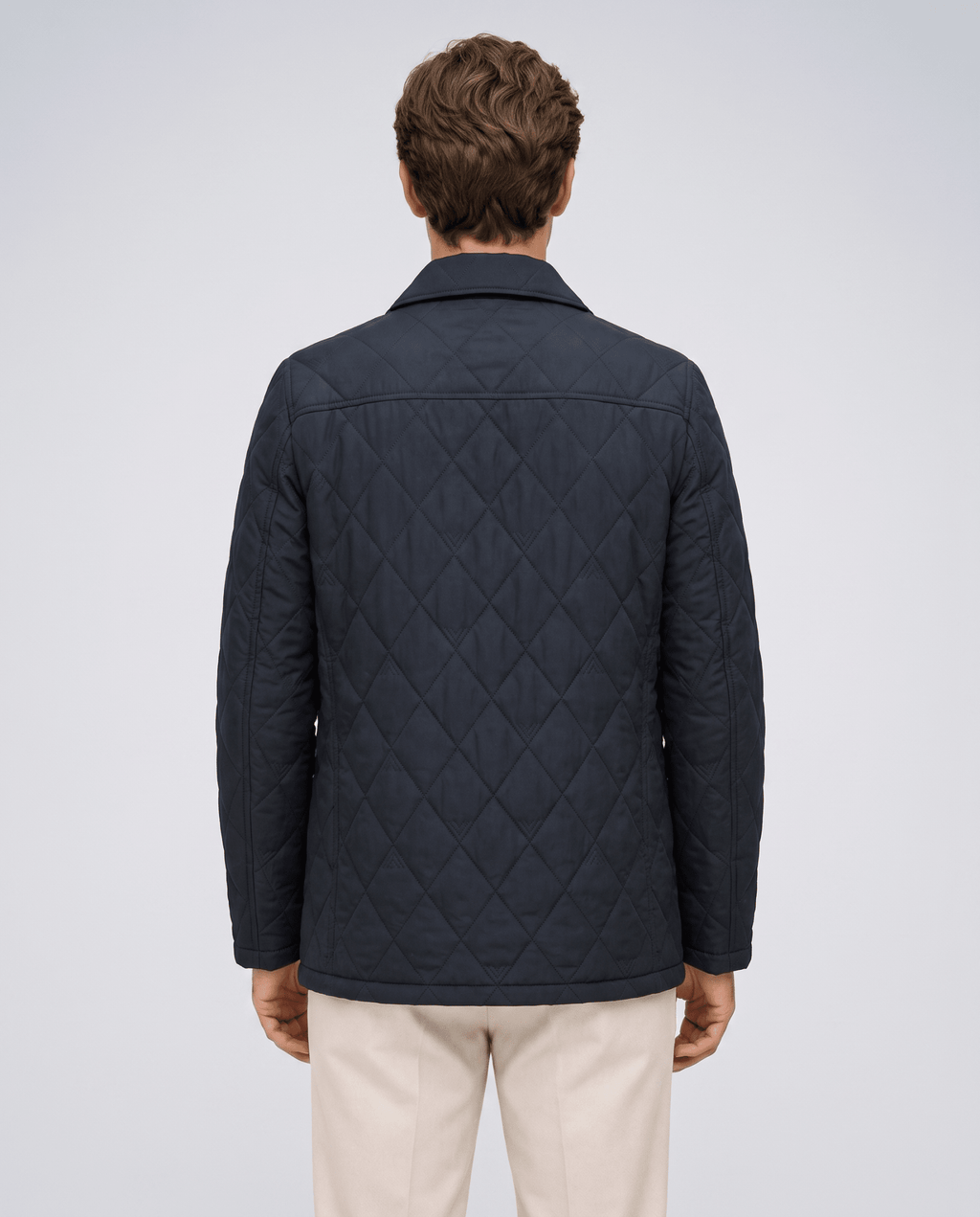 Men's Diamond Quilted Winter Jacket - Secranzo