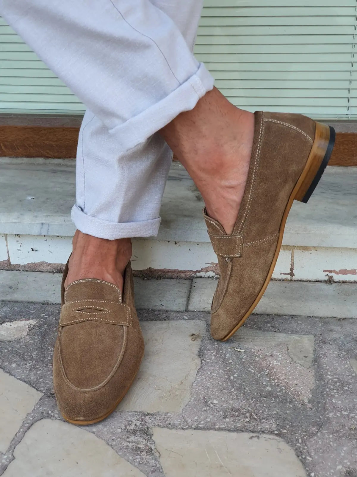 Suede Penny Loafers