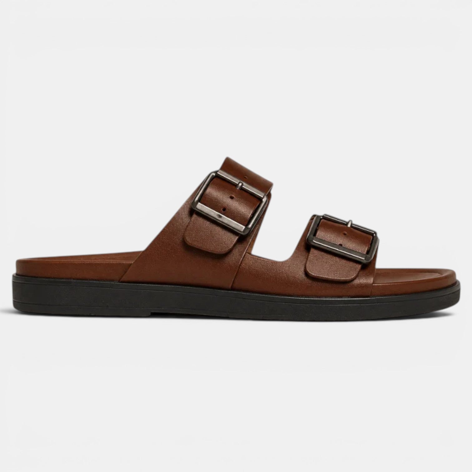 Buckle Strap Leather Sandals