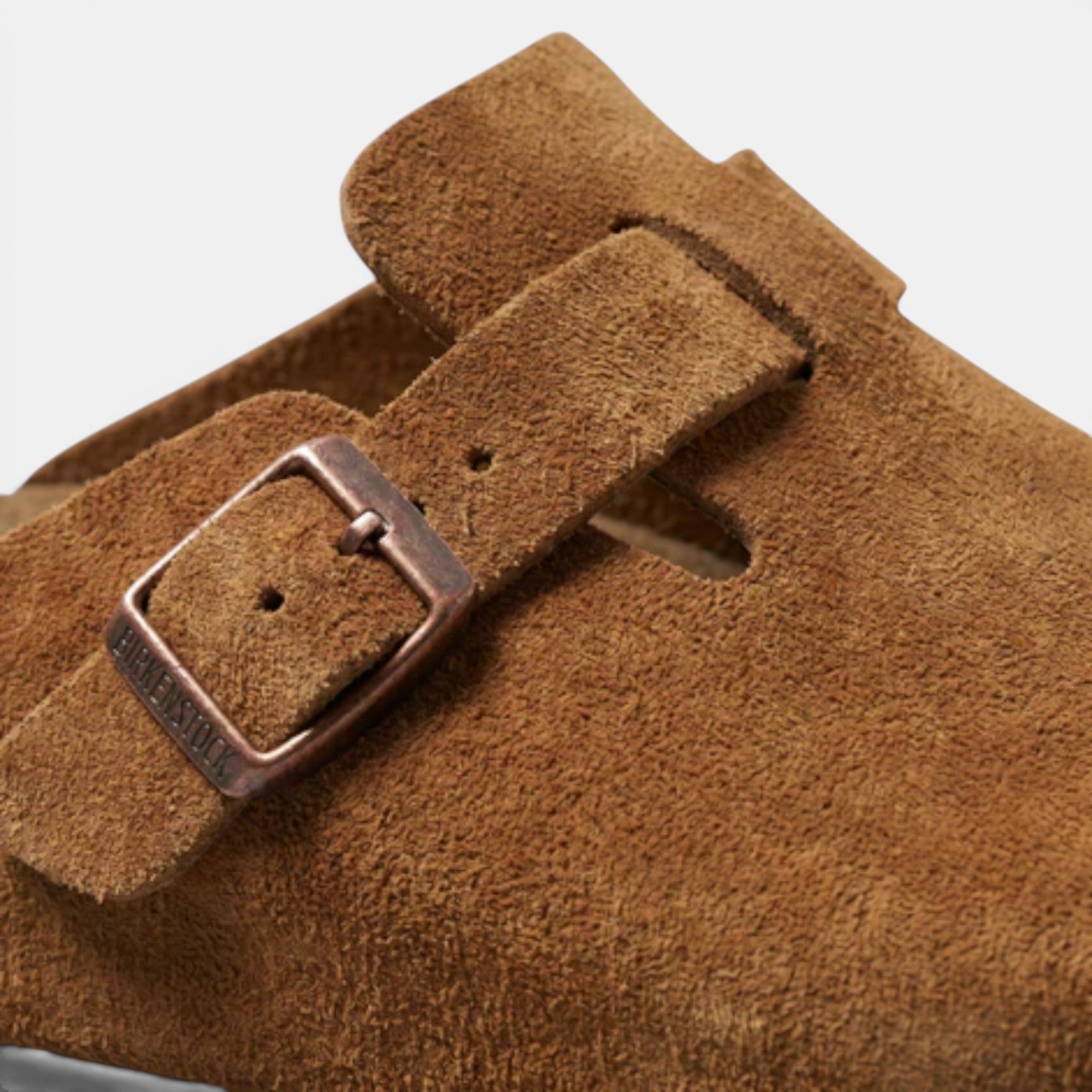 Suede Clogs with Cork Footbed