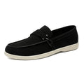 Buckle Suede Slip-On Loafers