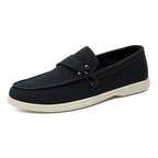Buckle Suede Slip-On Loafers