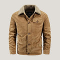 Sherpa-Lined Button-Up Corduroy Jacket