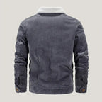Sherpa-Lined Button-Up Corduroy Jacket