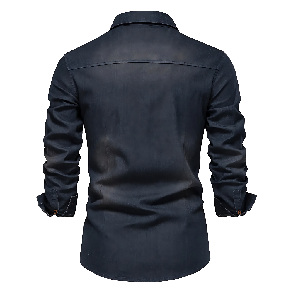 Tailored Cotton Denim Shirt
