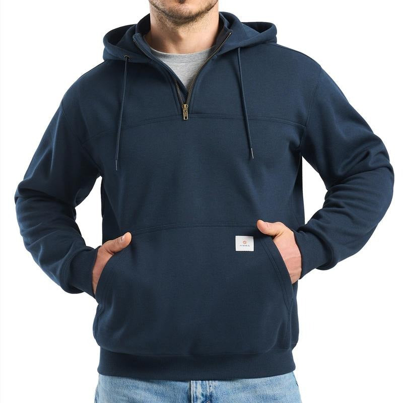 Water-Repellent Half-Zip Work Hoodie