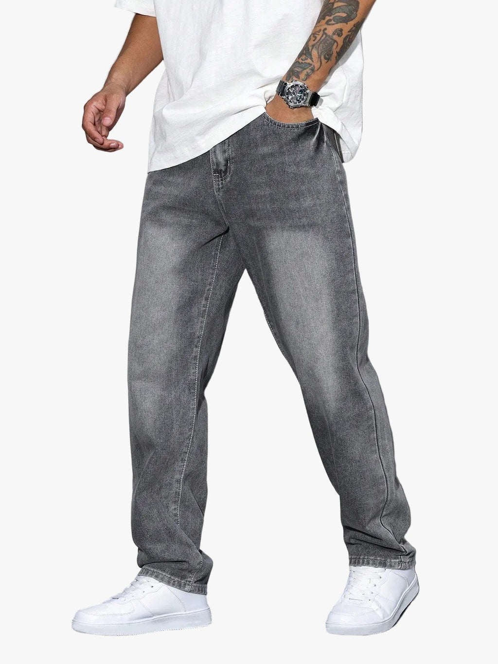 Baggy Wide Leg Denim Jeans