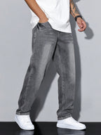 Baggy Wide Leg Denim Jeans