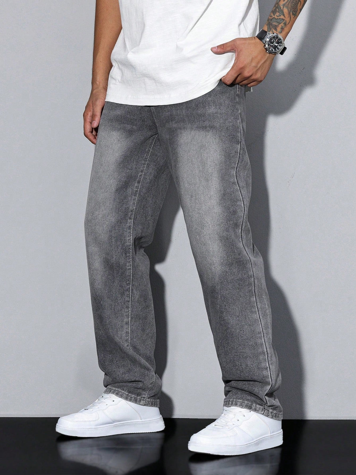 Baggy Wide Leg Denim Jeans