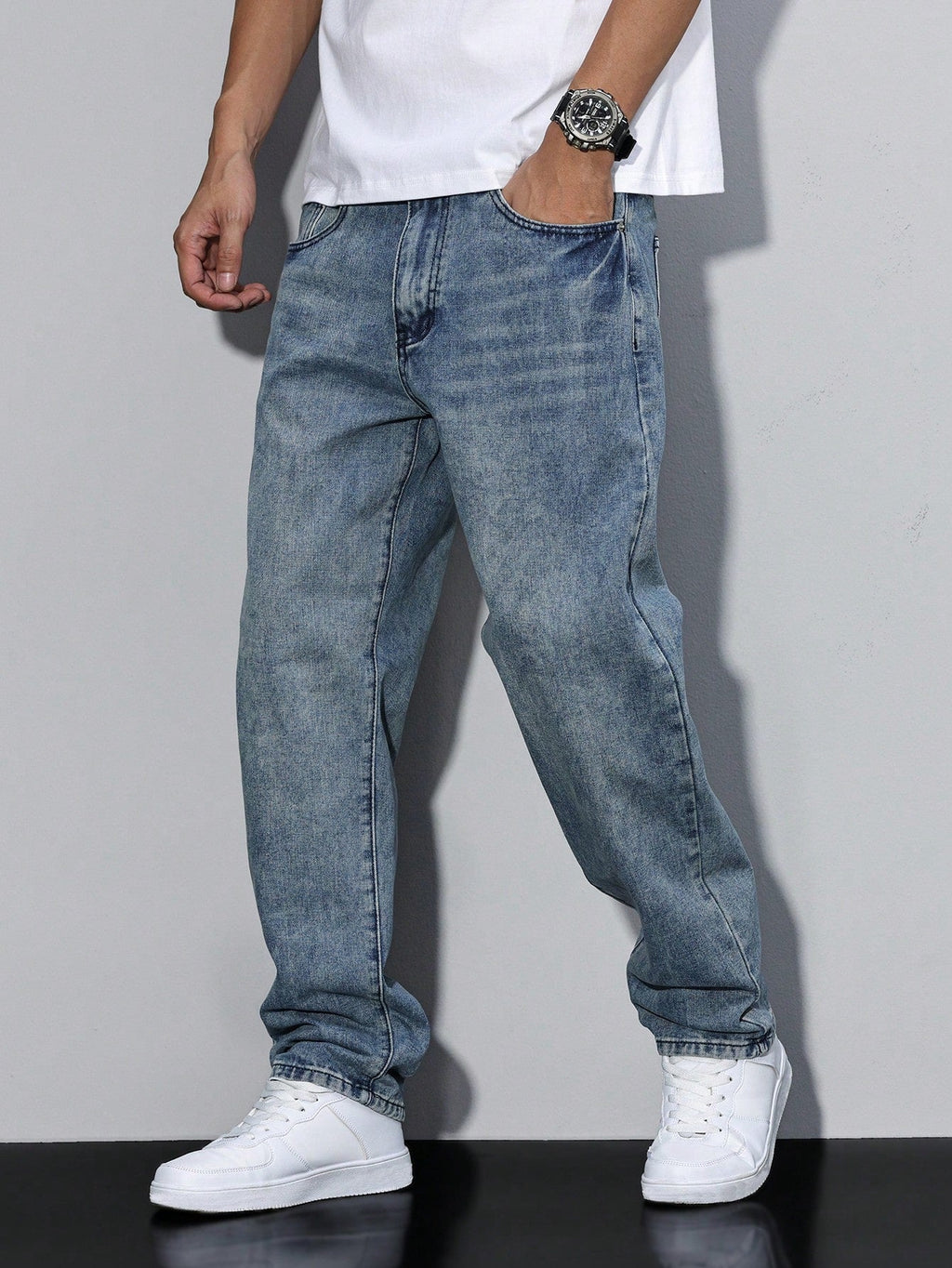 Baggy Wide Leg Denim Jeans
