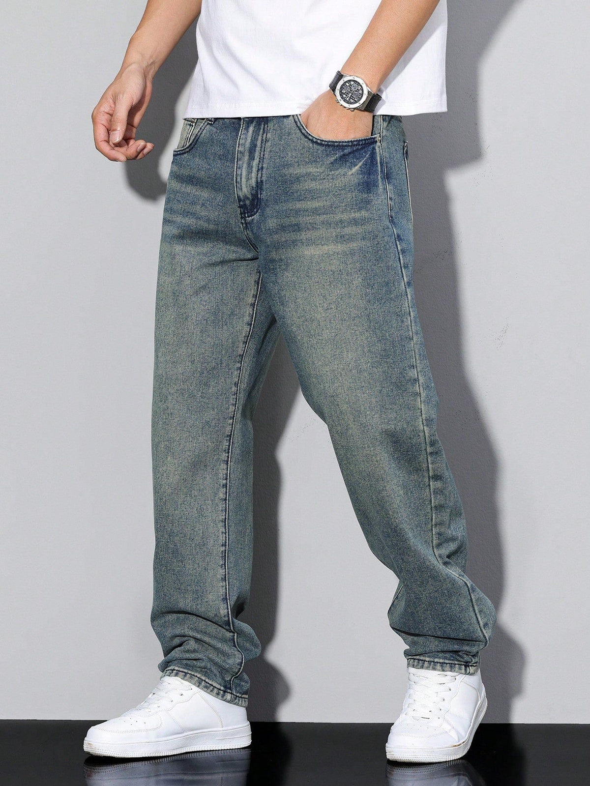 Baggy Wide Leg Denim Jeans
