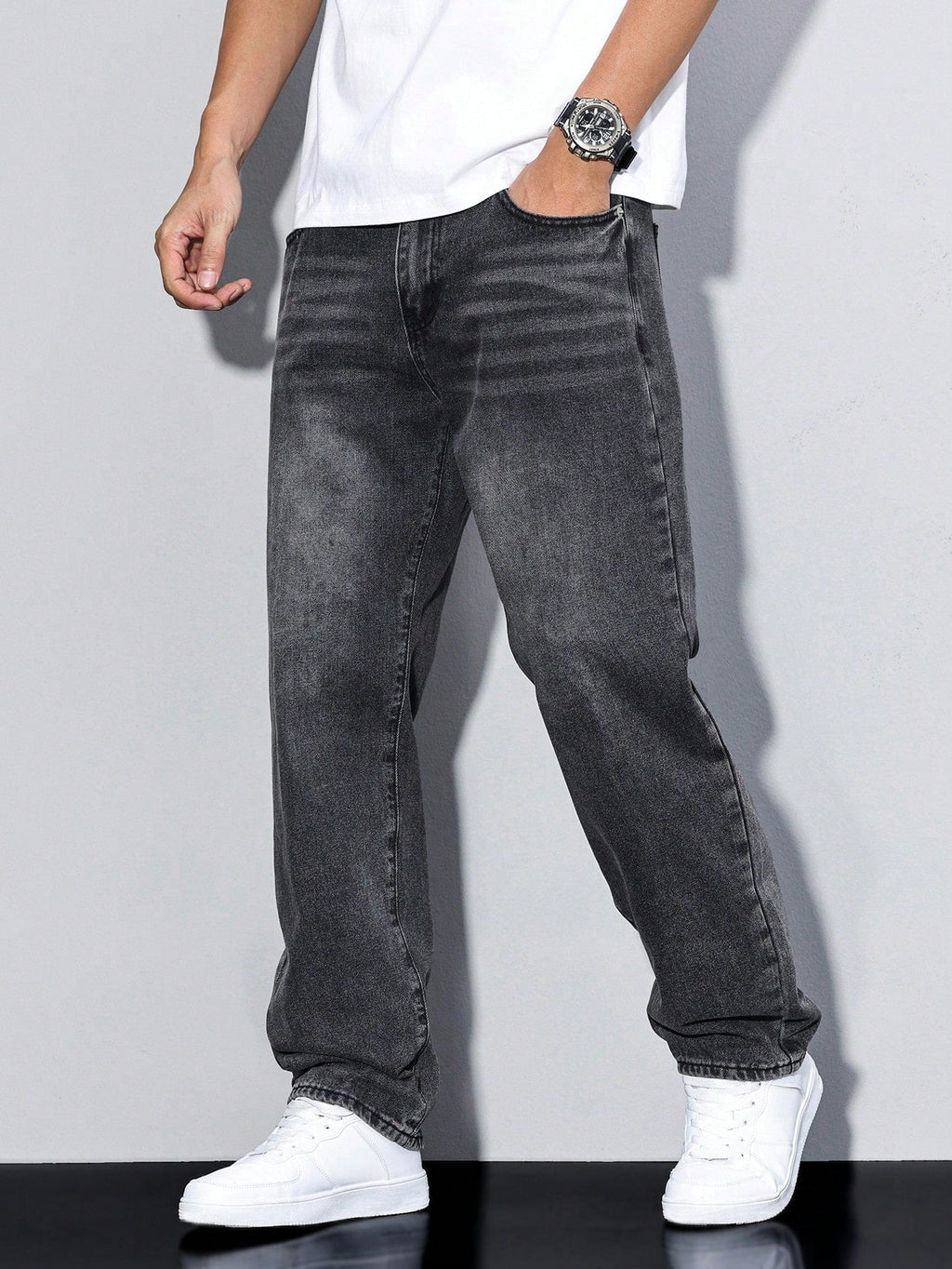 Baggy Wide Leg Denim Jeans