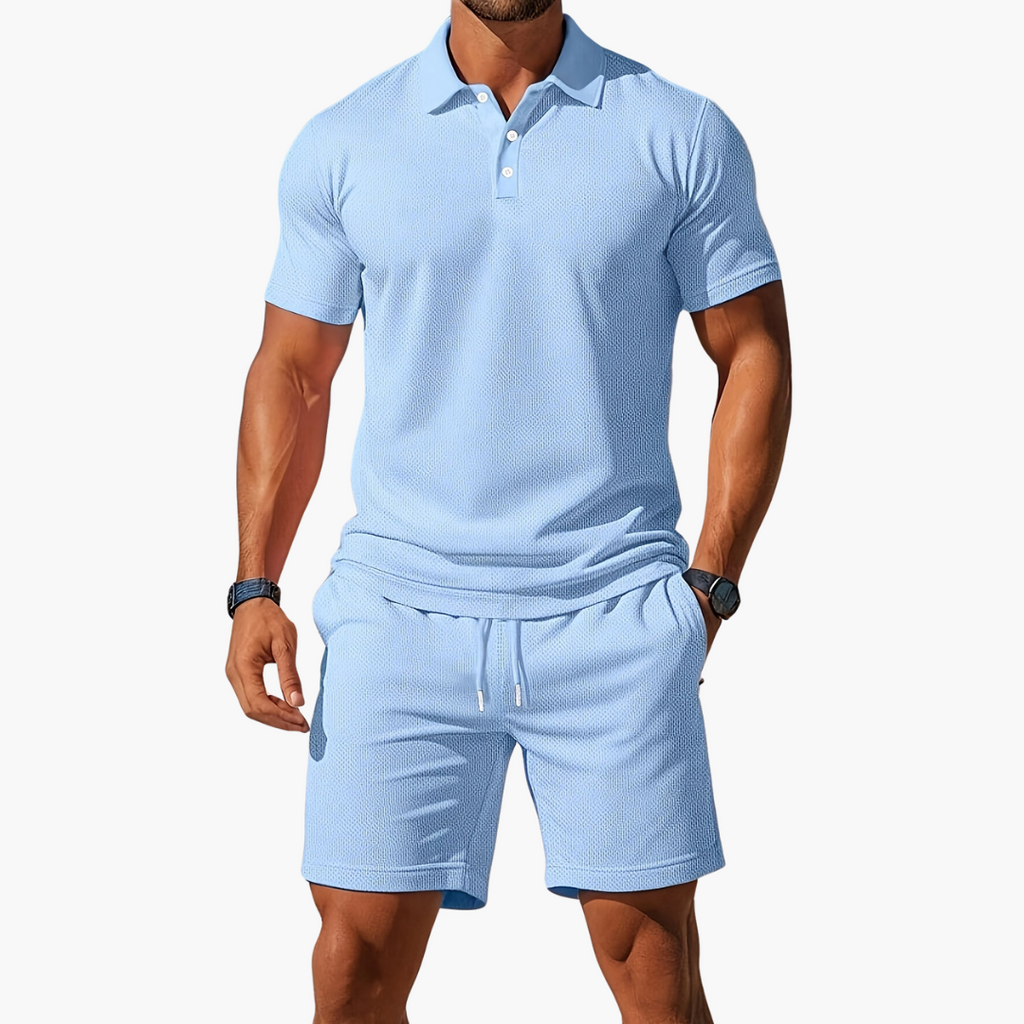 Cotton Polo and Shorts Set