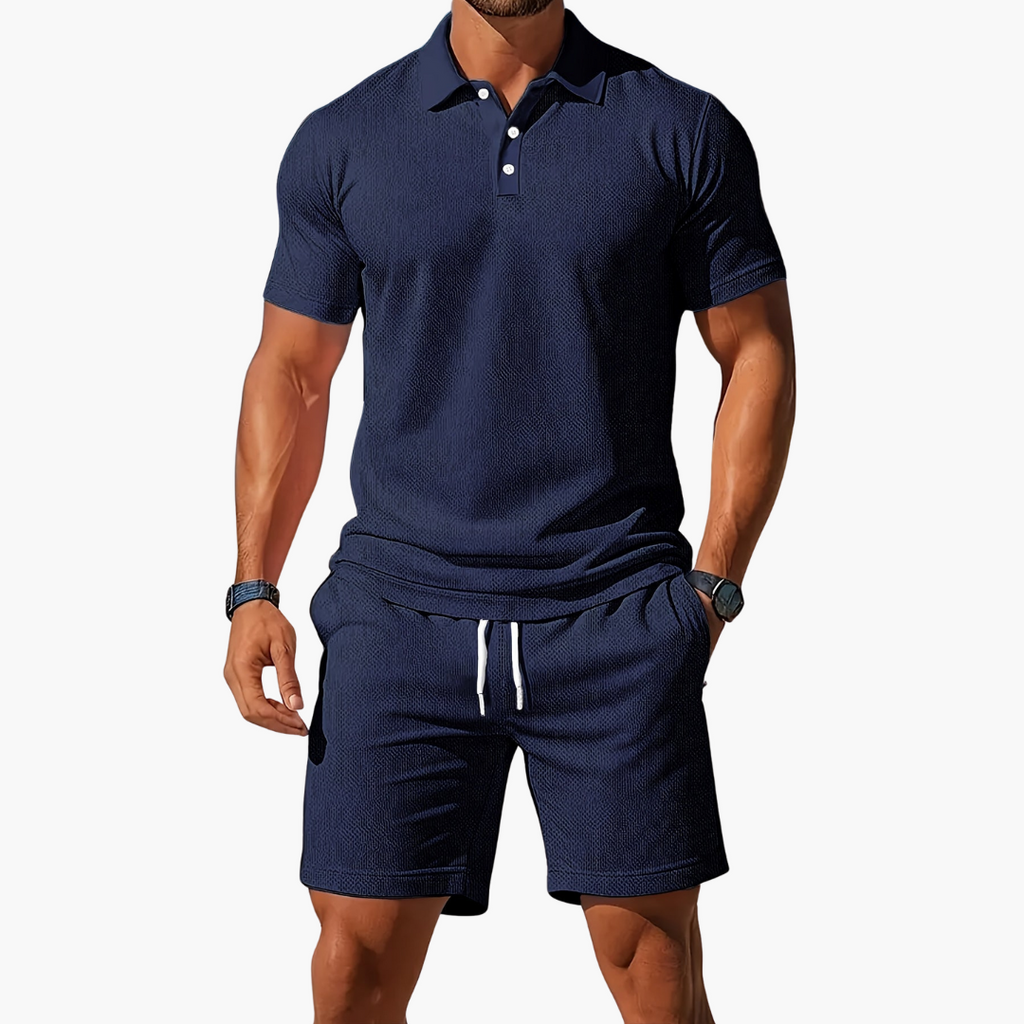 Cotton Polo and Shorts Set